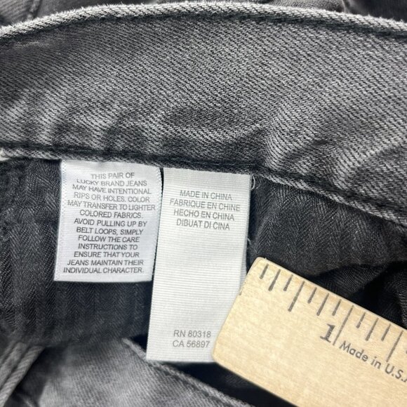 Lucky Brand 221 Original Straight Fit Mens 38x31Gray Stretch Denim Jeans 7MC1025 - Picture 14 of 16